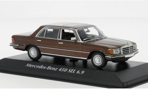 Mercedes 450 1/43 Maxichamps SEL (W116) metallise braun 1972 1:43 modellino in miniatura