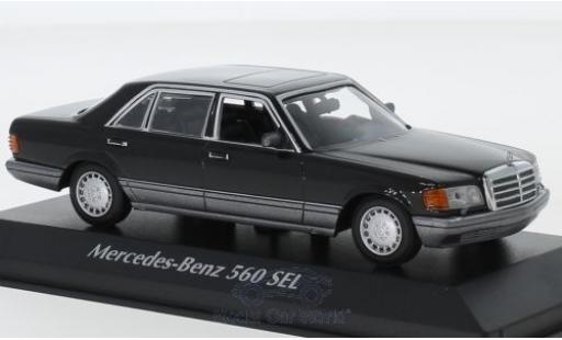 Mercedes 560 1/43 Maxichamps SEL (V126) nero 1990 modellino in miniatura