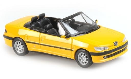 Peugeot 306 1/43 Maxichamps Cabriolet giallo 1998 modellino in miniatura