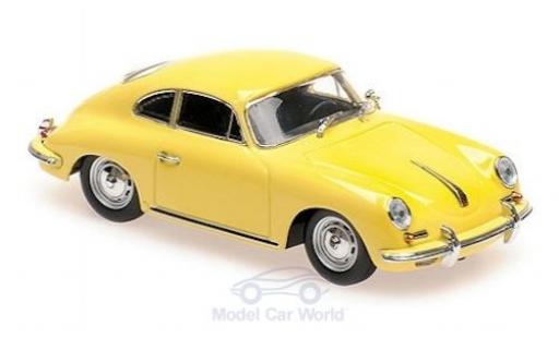 Porsche 356 1/43 Maxichamps B Coupe giallo 1961 modellino in miniatura