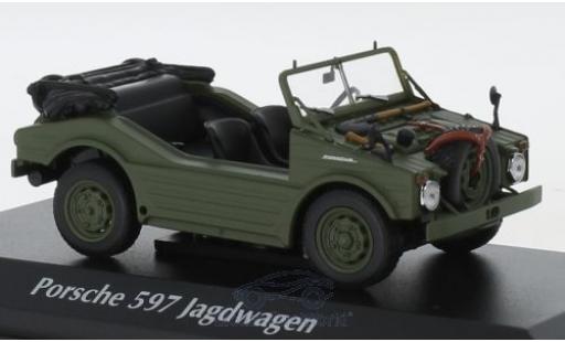 Porsche 597 1/43 Maxichamps Jagdwagen oliv 1954 modellino in miniatura