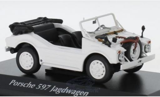 Porsche 597 1/43 Maxichamps Jagdwagen bianco 1954 modellino in miniatura