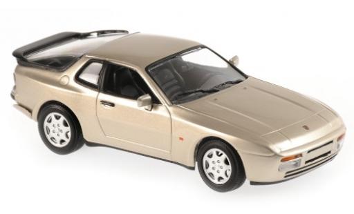 Porsche 944 1/43 Maxichamps S2 metallico beige 1989 modellino in miniatura