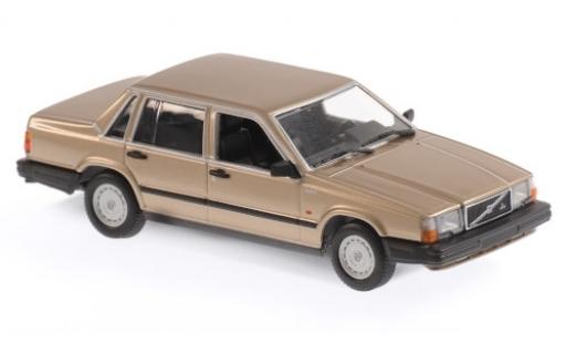 Volvo 740 1/43 Maxichamps GL gold 1986 modellino in miniatura