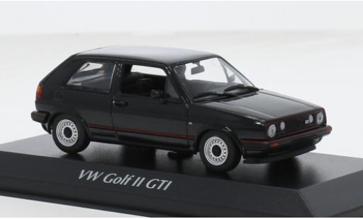 Volkswagen Golf 1/43 Maxichamps II GTI 16V metallise schwarz 1985 1:43 modellino in miniatura