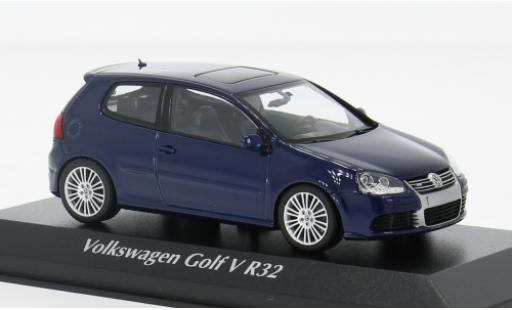Volkswagen Golf 1/43 Maxichamps V R32 metallise blau 2005 1:43 modellino in miniatura
