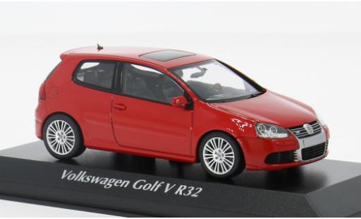 Volkswagen Golf 1/43 Maxichamps V R32 rot 2005 1:43 modellino in miniatura