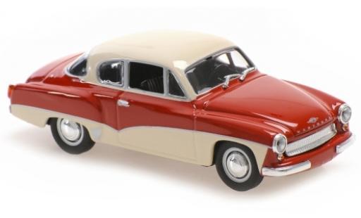Wartburg 311 1/43 Maxichamps Coupe rosso/bianco 1958 modellino in miniatura