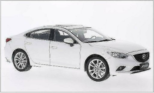 Mazda 6 Atenza 1/18 Paudi bianco 2014 modellini auto