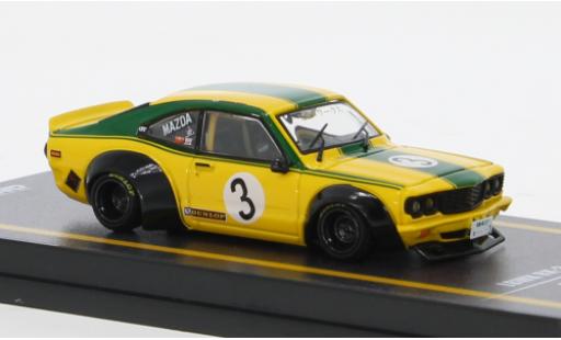 Mazda RX3 1/64 INNO64 Savanna gelb 1:64 modellino in miniatura