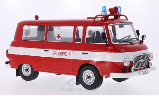 Barkas B 1000 1/18 MCG Kleinbus Feuerwehr 1965 Ambulanz Türen und Hauben geschlossen modellino in miniatura
