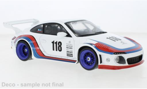 Porsche 997 1/18 MCG Old & New bianco/Dekor Martini 2020 modellino in miniatura