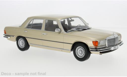 Mercedes Classe S 1/18 MCG (W116) beige 1972 1:18 modellino in miniatura