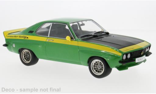 Opel Manta 1/18 MCG A Irmscher grün/gelb 1974 1:18 modellino in miniatura