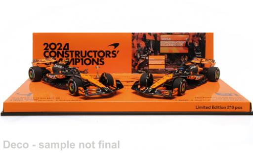 McLaren F1 1/43 Minichamps 2 Car Set: MCL38 GP Abu Dhabi 2024 Team L.Norris/O.Piastri 1:43 modellino in miniatura