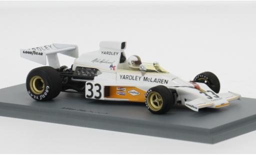 McLaren M23 1/43 Spark Formel 1 GP Niederlande 1974 #33 M.Hailwood 1:43 modellino in miniatura