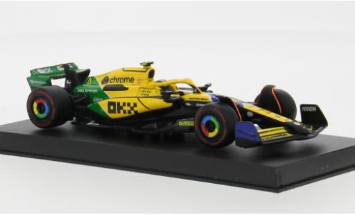 McLaren F1 1/43 Burago MCL38 Formel 1 GP Monaco 2024 Team #4 L.Norris 1:43 Bburago modellino in miniatura