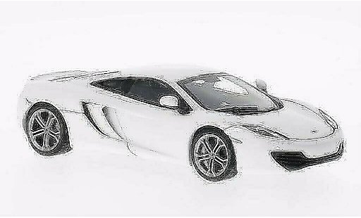 McLaren MP4-12C Base 1/43 Autoart bianco 2011 modellini auto