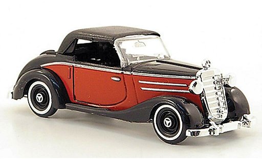 Mercedes 170 Cabriolet 1/87 Busch S Cabrio rosso/nero chiuso 1949 modellini auto