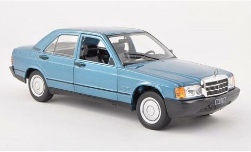Mercedes 190 Base 1/24 WhiteBox (W201) blu 1983 modellini auto