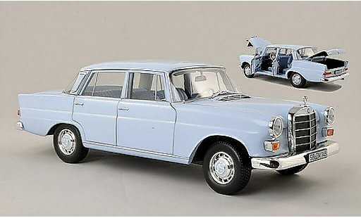 Mercedes 200 Base 1/18 Norev (W110) blu 1966 modellini auto