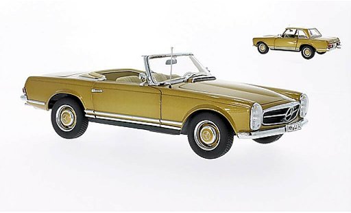Mercedes 230 SL 1/18 Norev Hardtop gold 1963 modellini auto