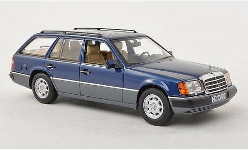 Mercedes 300 Coupe 1/43 Minichamps (S124) blu/grigio 1988 modellini auto
