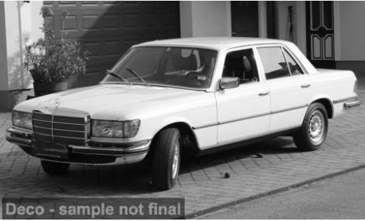 Mercedes 350 1/18 I Norev SEL (W116) weiss 1972 1:18 modellino in miniatura