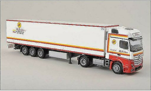 Mercedes Actros Gigaspace 1/87 AWM 2 Giga./Aerop.-Kuhl-KSZ Karlskov modellini auto