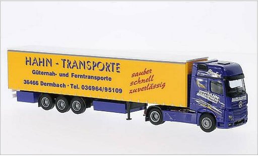 Mercedes Actros Gigaspace 1/87 AWM 2 Hahn-Transporte Gardinenplanen-SZ modellini auto