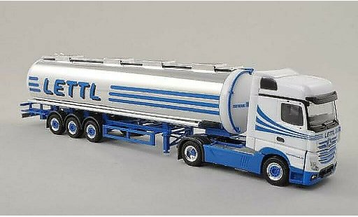 Mercedes Actros Bigspace 1/87 Herpa Lettl Lebensmittelchromtank-SZ modellini auto