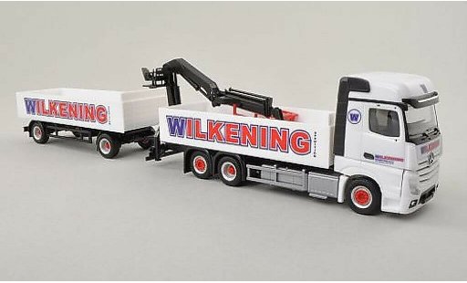Mercedes Actros Bigspace 1/87 Herpa -Pr-Zug con Ladekran Wilkening modellini auto