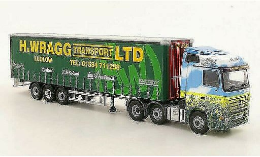 Mercedes Actros Base 1/50 Corgi Eco H.Wragg Transport LTD Gardinenplanen-SZ modellini auto