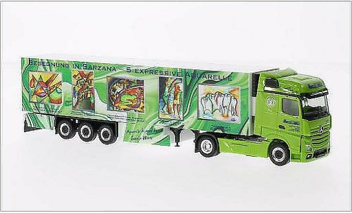 Mercedes Actros Gigaspace 1/87 Herpa Wirtz Art Truck Kuhlbaule-SZ modellini auto