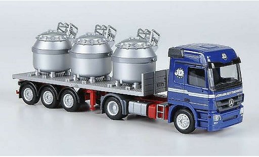 Mercedes Actros Base 1/87 Herpa L 08 Flussigaluminium-SZ Dettendorfer modellini auto