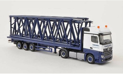 Mercedes Actros Bigspace 1/87 Herpa L Wasel Krane Rungen-SZ con 2 Gittermastteilen (1x S + 1x L) modellini auto