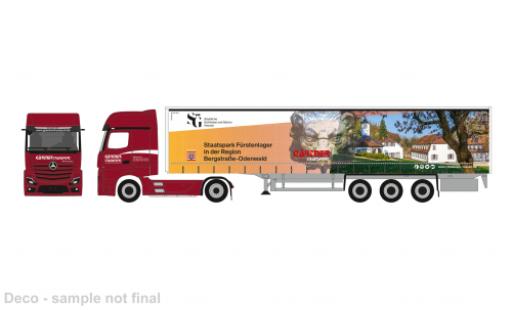 Mercedes Actros 1/87 Herpa L G&auml;rtner Transporte/Staatspark F&uuml;rstenlager 1:87 modellino in miniatura