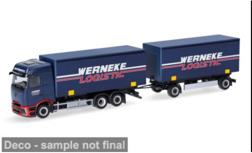 Modellini auto Mercedes Actros L ProCabin blau Werneke 1/87 Herpa