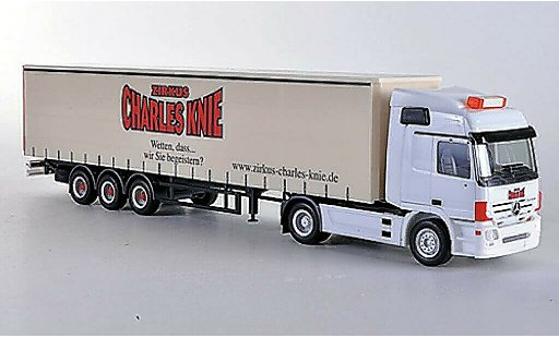 Mercedes Actros Base 1/87 Herpa L02 Zirkus Charles Knie Gardinenplanen-SZ modellini auto