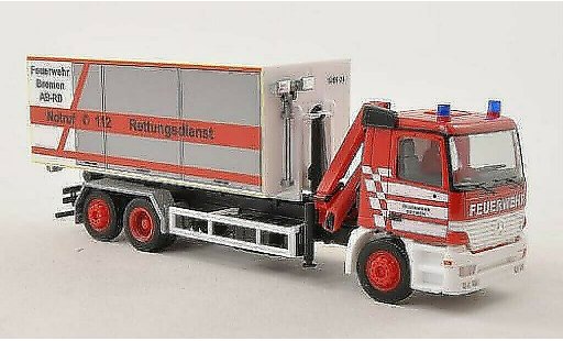 Mercedes Actros Base 1/87 Herpa M Vigili del fuoco Bremen Abrollcontainer-LKW con Kran modellini auto