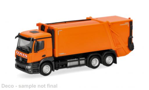 Modellini auto Mercedes Actros M Pressm&Atilde;&frac14;llfahrzeug Variopress orange 1/87 Herpa