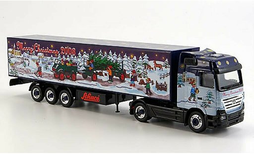 Mercedes Actros Base 1/87 Schuco V8 baulesattelzug Weihnachten 2008 modellini auto