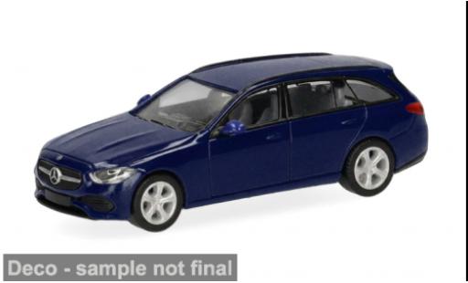 Modellini auto Mercedes Classe C T-Modell blau 1/87 Herpa