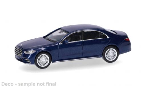 Modellini auto Mercedes Classe S blau 1/87 Herpa