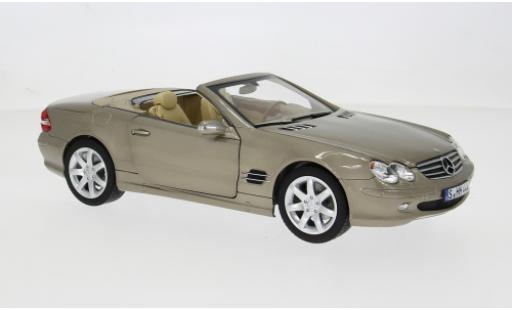 Modellini auto Mercedes Classe SL SL 500 (R230) beige 2003 1/18 Norev