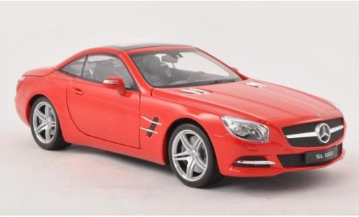 Mercedes Classe SL 500 1/18 Welly (R231) rosso capote chiuso 2012 modellini auto