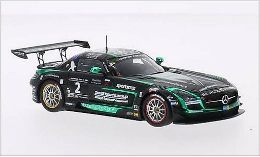 Mercedes SLS GT3 1/43 Spark AMG No.2 nero Falcon Racing 24h Dubai 2015 modellini auto