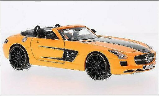 Mercedes SLS Roadster 1/24 Maisto AMG orange/nero modellini auto