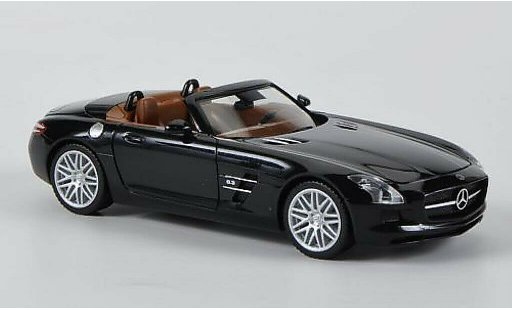 Mercedes SLS Roadster 1/87 Herpa AMG (R197) Brabus nero modellini auto
