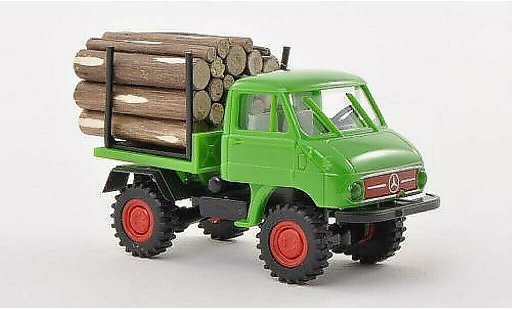 Mercedes Unimog 406-425 1/87 Brekina 411 verde con Holzladung modellini auto